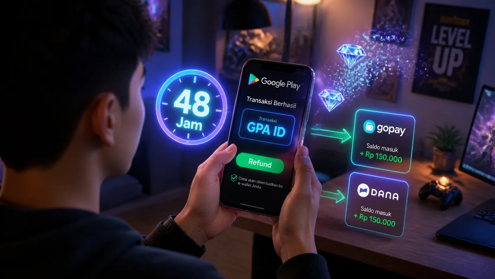 Cara Refund Top Up Game di Google Play dalam 48 Jam