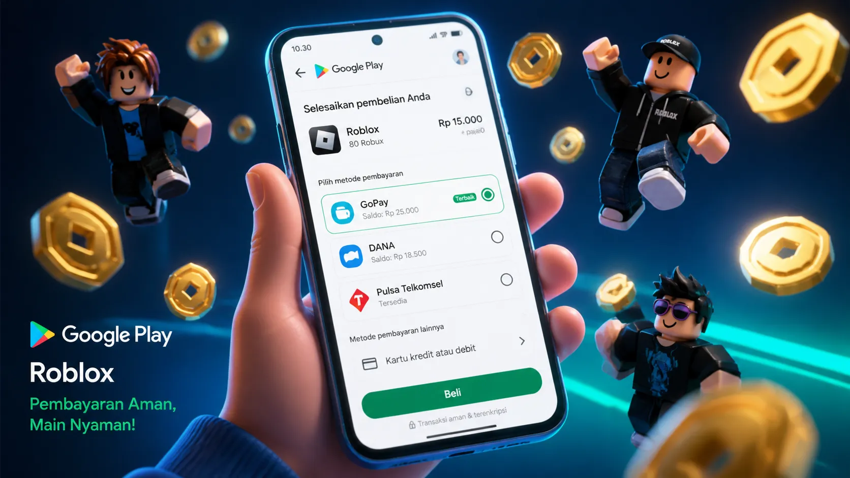 Cara Top Up Roblox lewat Google Play: 3 Metode Bayar