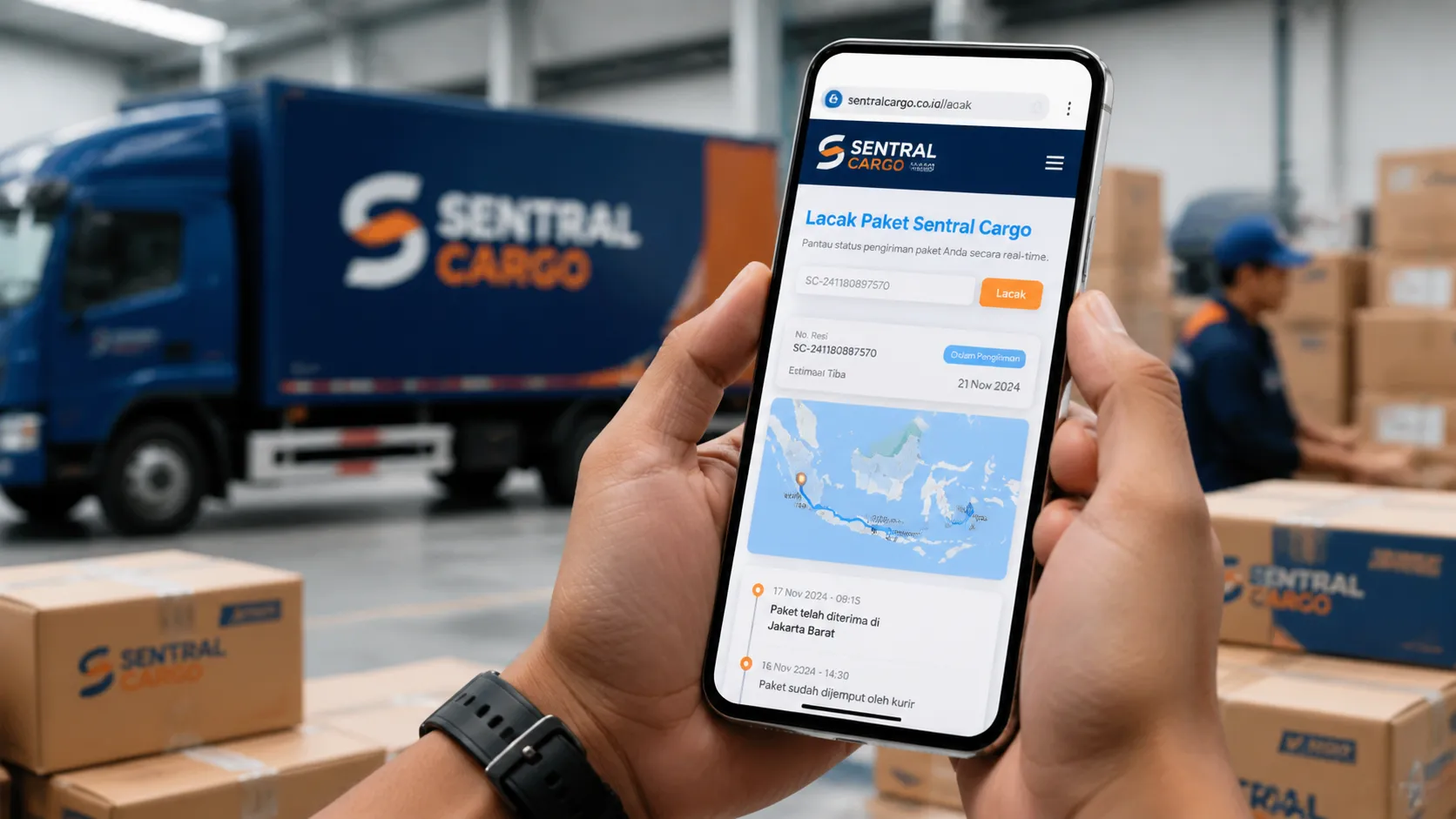 Cek Resi Sentral Cargo Lacak: 4 Cara via Web, WA, dan Aplikasi