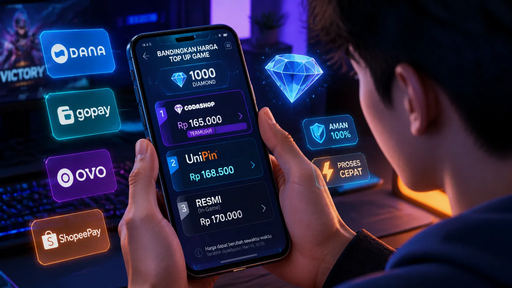 Perbandingan Harga Top Up FF 2026: 3 Kanal Setelah Biaya