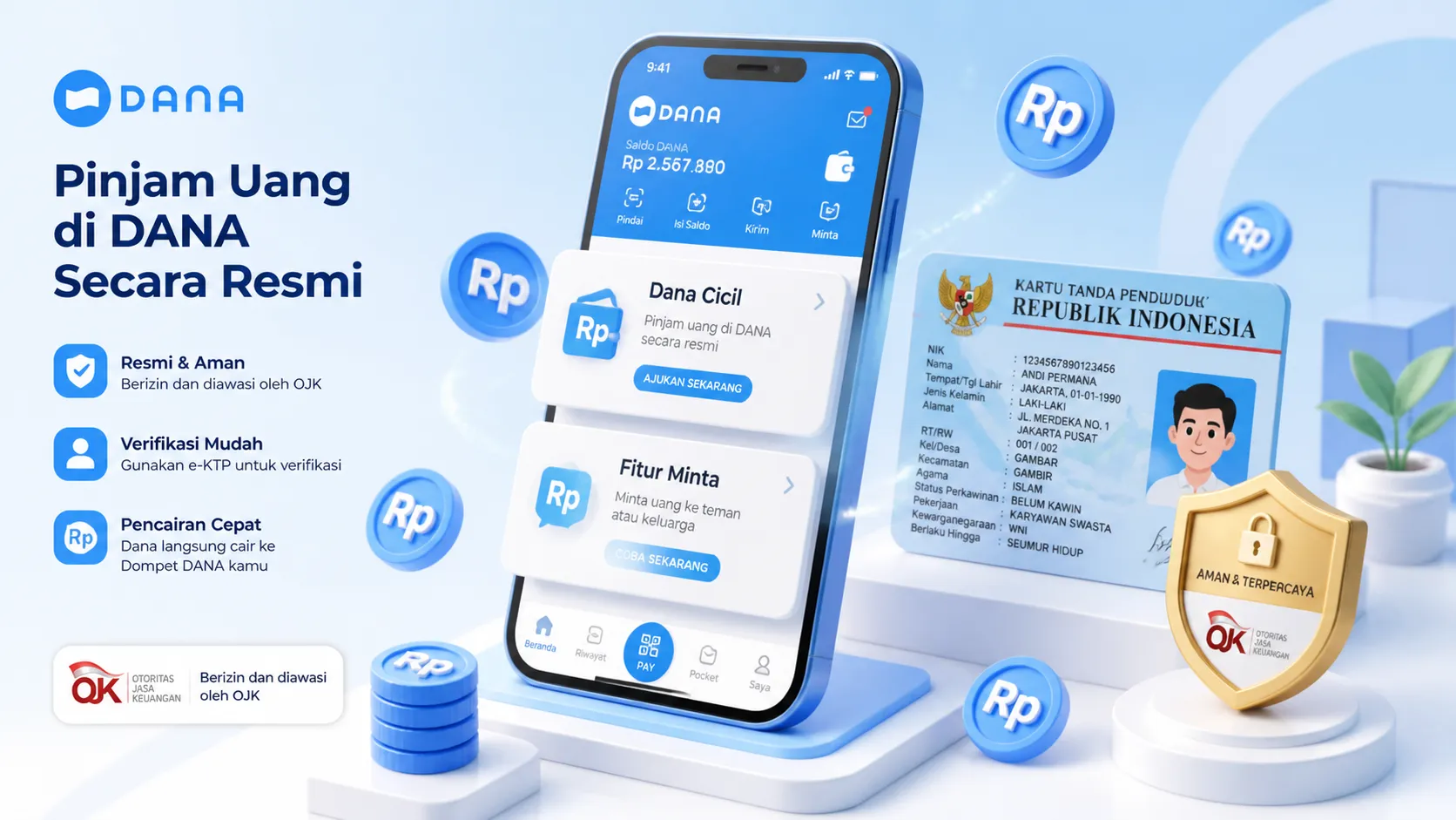 Pinjam Uang di Aplikasi DANA 2026: 2 Metode Resmi dan Simulasi Bunga
