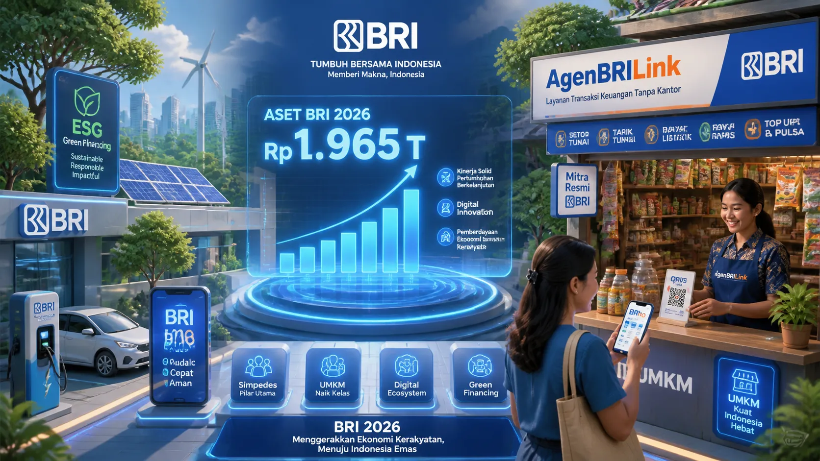 Profil Bank BRI 2026: Kinerja, Aset Rp 1.965 T, dan Visi ESG